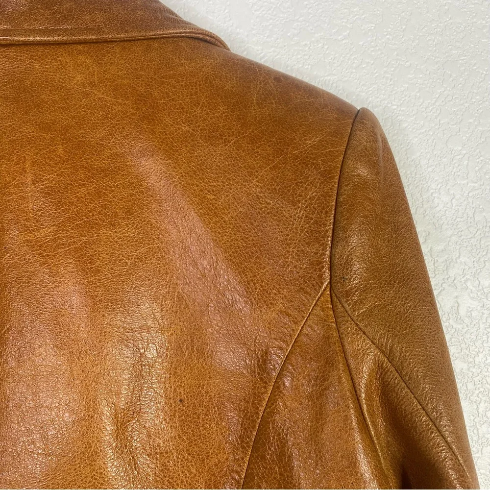 Vintage Valerie Stevens Brown 100% Leather Jacket - Picture 13 of 14